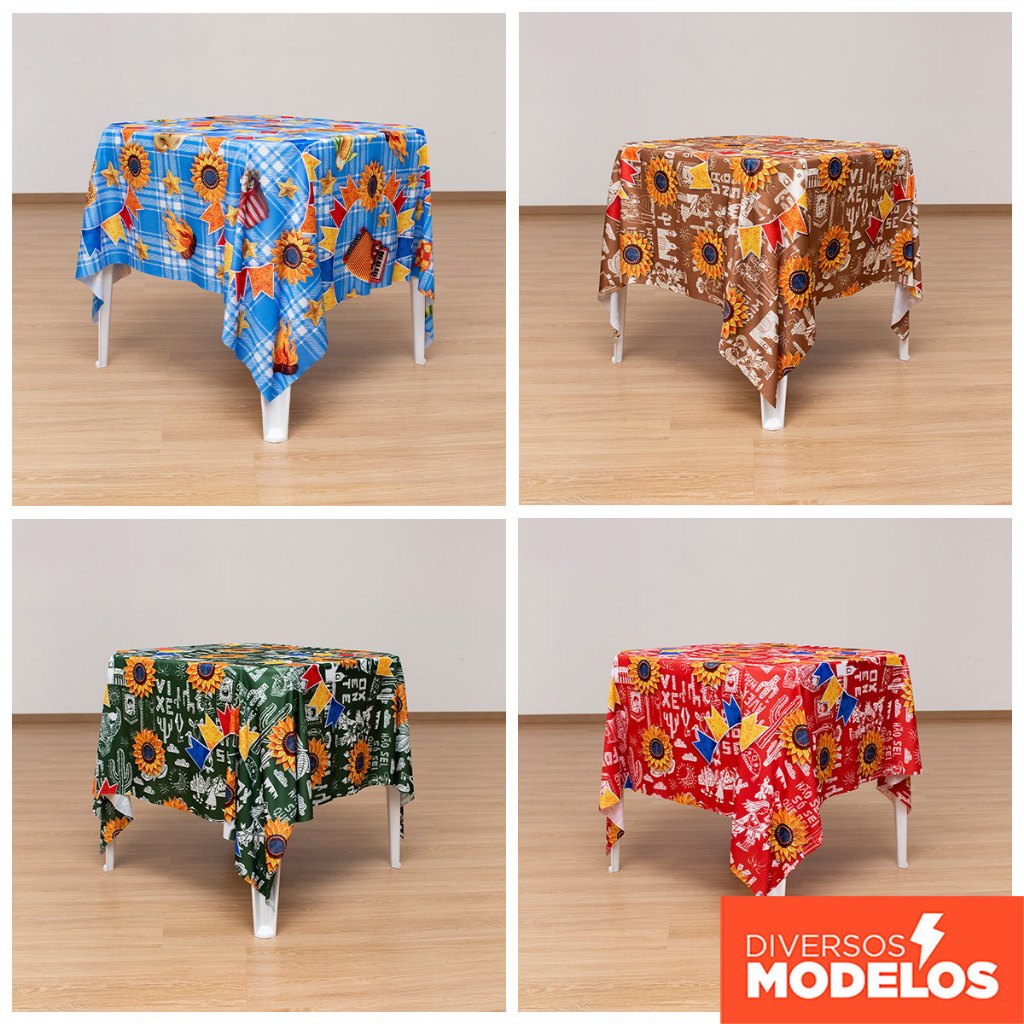 Toalha de Mesa Festa Junina em Tecido 150x150cm em Oferta na Shopee