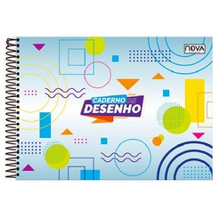 Caderno de  Desenho  Capa flexivel 96 Folhas nova cadernos