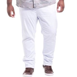 Calça Jeans Masculina Plus Size Branca Grande Com Bolsos Envio Imediato em Oferta na Shopee