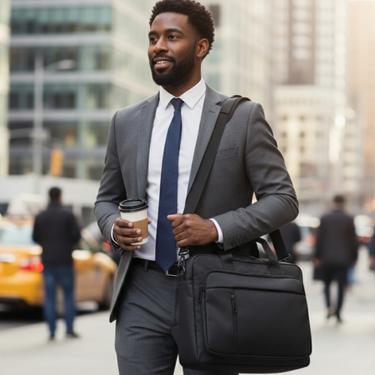 Maleta Impermeável de Couro Sintético Liso -Impermeável e Durável, Essencial para Viagens-ENVIO IMEDIATO!