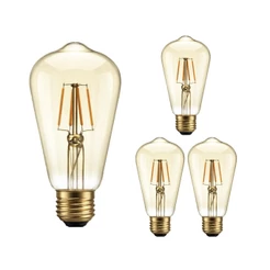 Kit 4 Filamento led 4w st64 led E27 2200k Bivolt lampada Vintage Retro