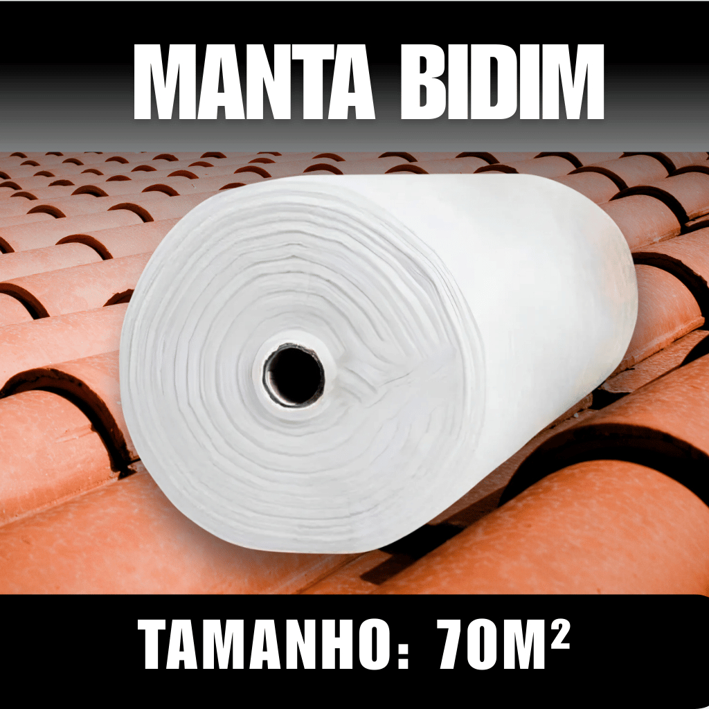 Manta Bidim VP50 70m² Barreira de Proteção para Impermeabilizações Cobertura de Laje e Telha Externo