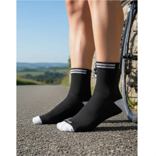 Meia de Ciclismo Cano Curto BK Preto Com Branco em Oferta na Shopee