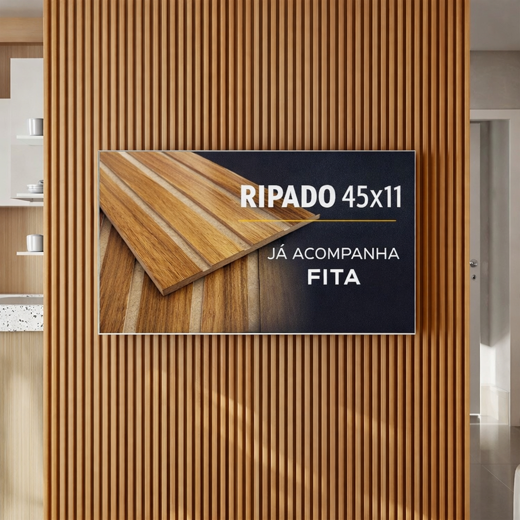 Kit Até 100 Ripados 3D Revestimento 45x11cm Painel Decoração Sala Quarto Casa De Alta Qualidade