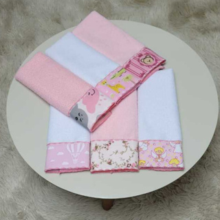 Toalha de Ombro ou Boca Babete Algodão Paninho De Boca Kit 06 Unidades Tecido Estampado 100% Algodão Atoalhado Felpudo em Oferta na Shopee