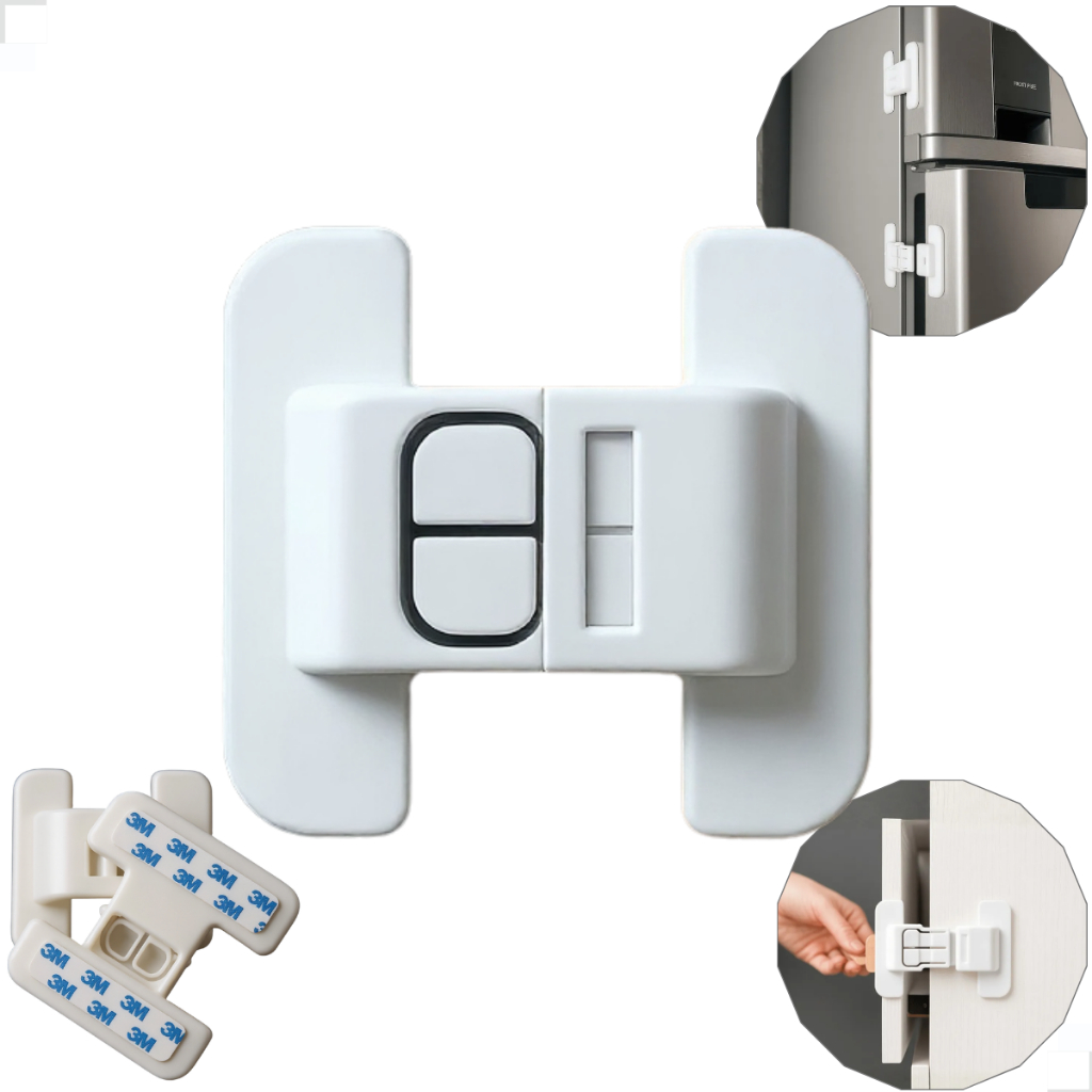 Trava Proteção Segurança Infantil Crianças Fechadura Anti-Abertura Geladeira Móveis Porta Armário