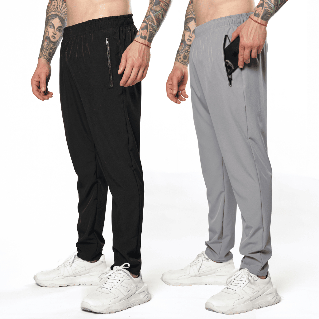 Kit 2 Calça Esportiva Tactel Zíper No Bolso