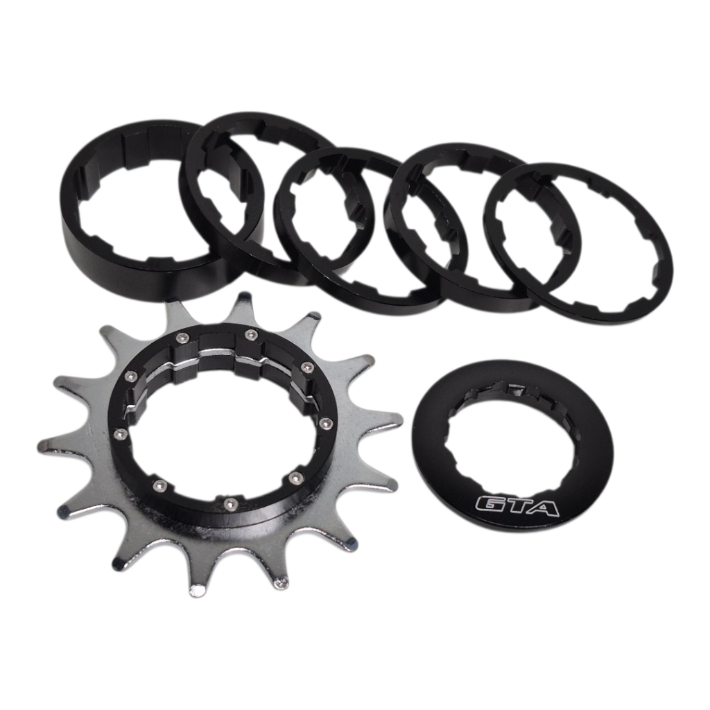 Kit Single Speed Gta 14 Dentes Preto Wheeling Grau Preto Mod.02 em Oferta na Shopee