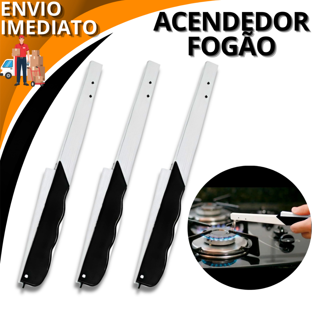 Acendedor De Fogão 22Cm Portátil Multi Disparos Utensilio De Cozinha Restaurante Utensílio Cozinha