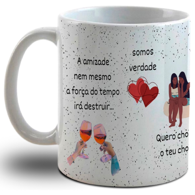 Caneca Branca personalizada amiga Valeu Por Você Existir Amiga