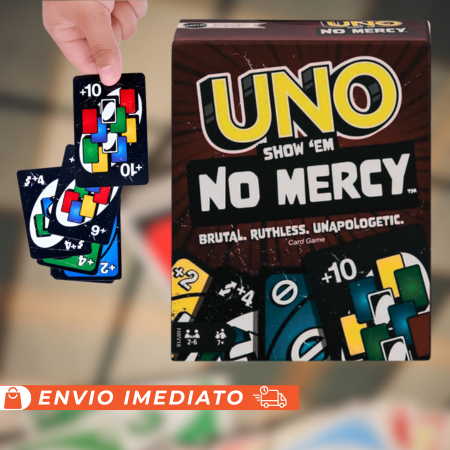 Jogo De Cartas UNO No Mercy Mattel - 168 Cartas Exclusivas para Momentos em Família e Amigos em Oferta na Shopee