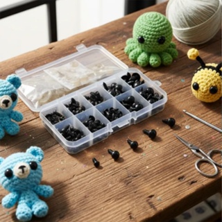 Olhos Plástico Amigurumi Artesanato 6-12mm 100 Pcs em Oferta na Shopee
