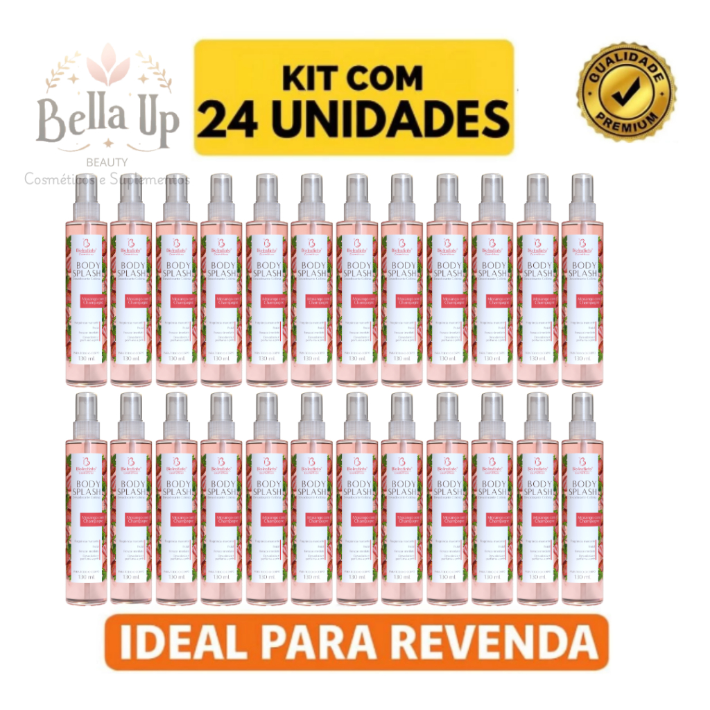 24 UND BODY SPLASH MORANGO COM CHAMPAGNE BIO INSTINTO 130ML – PERFUME CORPORAL REFRESCANTE