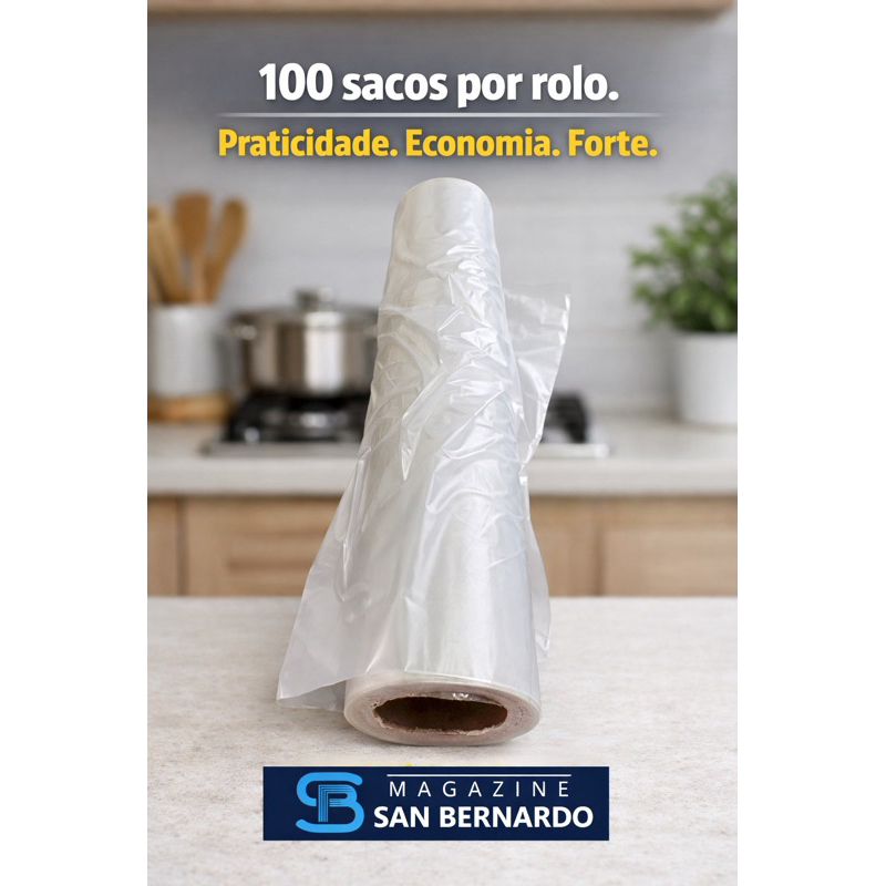 Bobina Saco Plástico picotada Alimentos Freezer e Microondas em Oferta na Shopee