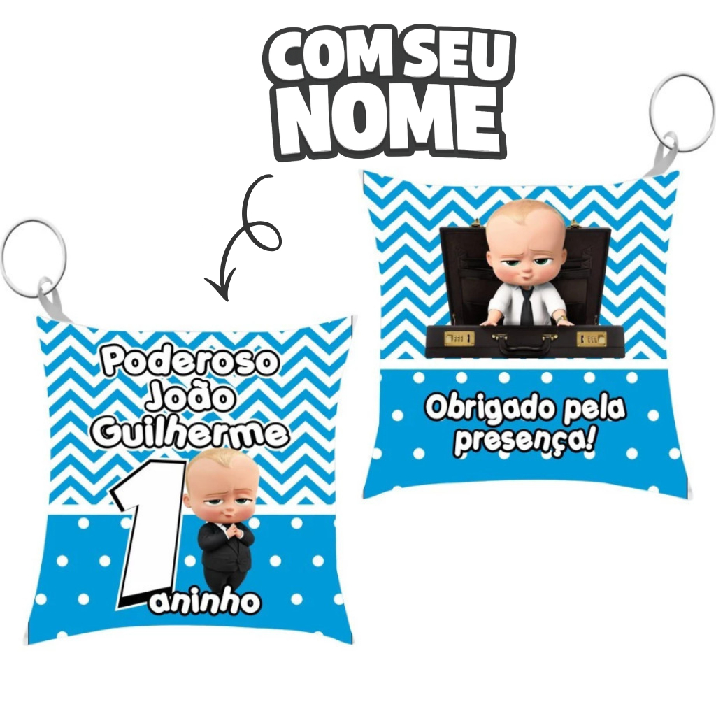 Kit 20 a 50 Chaveiro Lembrancinha Personalizada O Poderoso Chefinho Almochaveiros Personalizados
