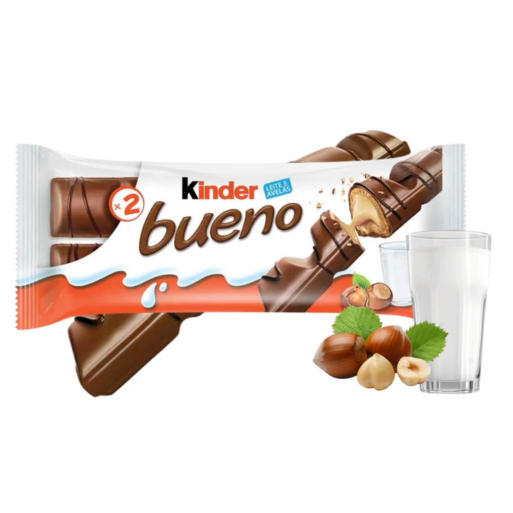 Chocolate Kinder Bueno Leite e Avelãs 43g Ferrero Rocher em Oferta na Shopee