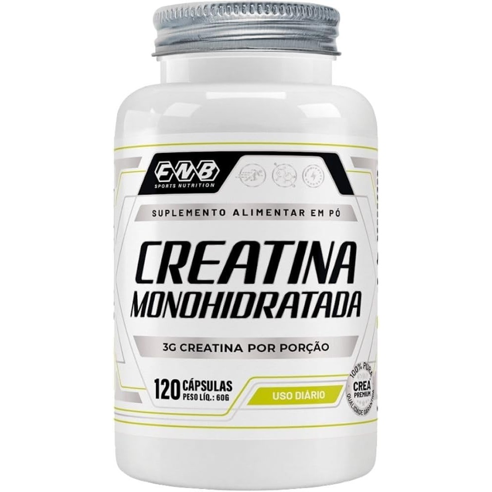 Creatina Monohidratada 120 Cápsulas - FNB Sports Nutrition