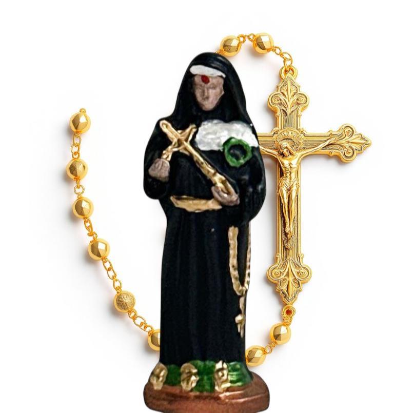 Santa Rita Colorida 5 cm | Fé | Esperança | Causas Difíceis em Oferta na Shopee