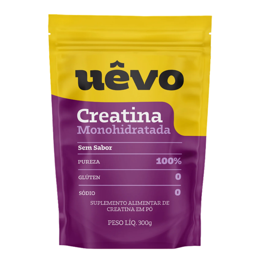 Creatina Monohidratada 100% Pura 300g Uêvo em Oferta na Shopee