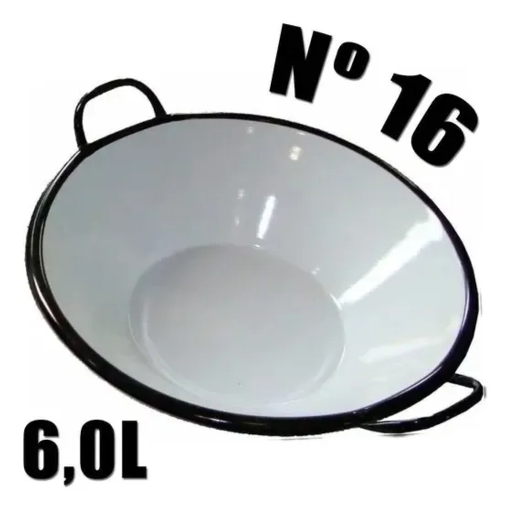 Tacho Esmaltado Pastel Salgados N°16 6 Litros Pastel Inox