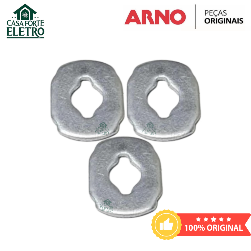 3 Placas Ovais Trava Dianteira da Hélice para Ventilador Arno 30, 40 e 50 cm – Original Arno