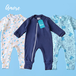 Kit 3 Macacão Roupas Bebê Amore Vira Pé com Zíper Aviãozinho 100% Algodão em Oferta na Shopee