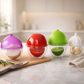 Kit 4 Potes Organizadores Porta Cebola Alho Limão Tomate em Oferta na Shopee