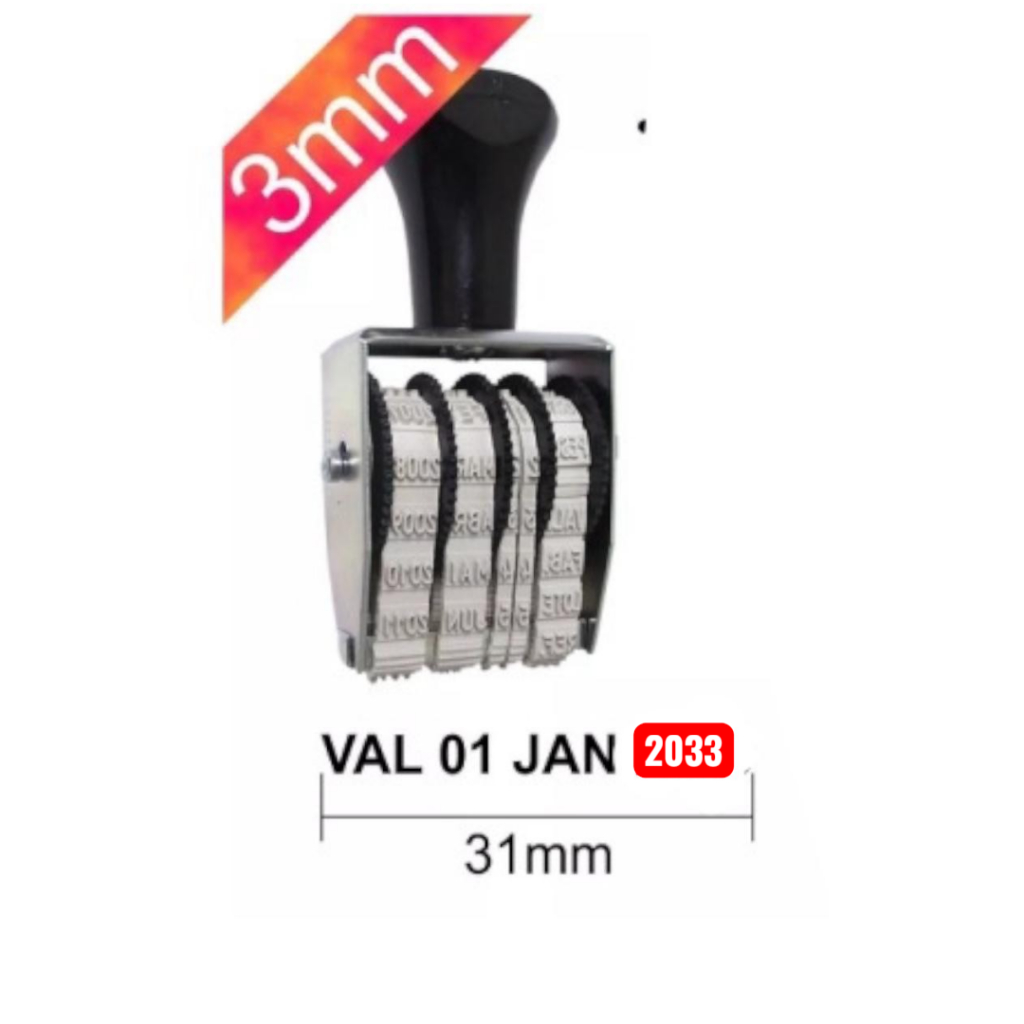 Carimbo Datador Data Kanji 3mm Val, Fab, Lote, Cod, Tipo,- val:2033 em Oferta na Shopee