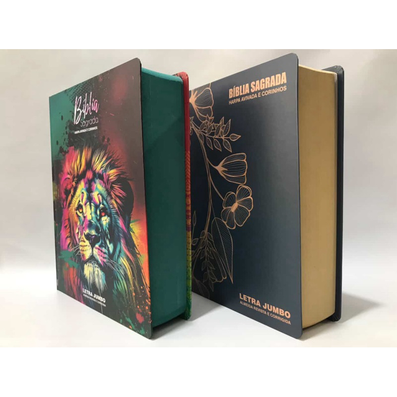 Kit 2 Bíblias Sagrada Letra Jumbo Com Harpa e Corinhos J2 em Oferta na Shopee