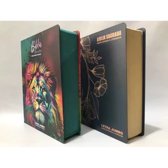 Kit 2 Bíblias Sagrada Letra Jumbo Com Harpa e Corinhos J2