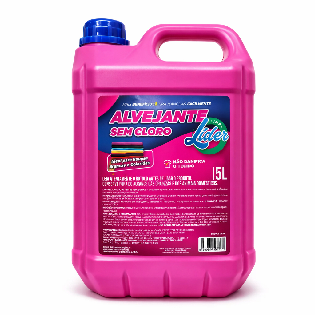 Alvejante Sem Cloro - 5 litros - Para Roupas Brancas e Coloridas