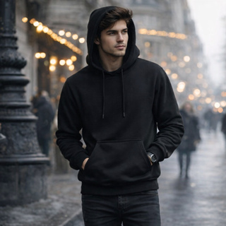 Moletom Liso de Capuz Canguru Básico Masculino e Feminino Com Bolso RK 01 em Oferta na Shopee