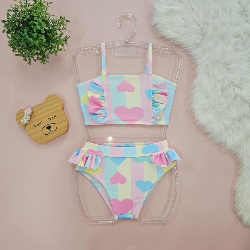 Biquíni Infantil Cropped Blogueirinha em Oferta na Shopee