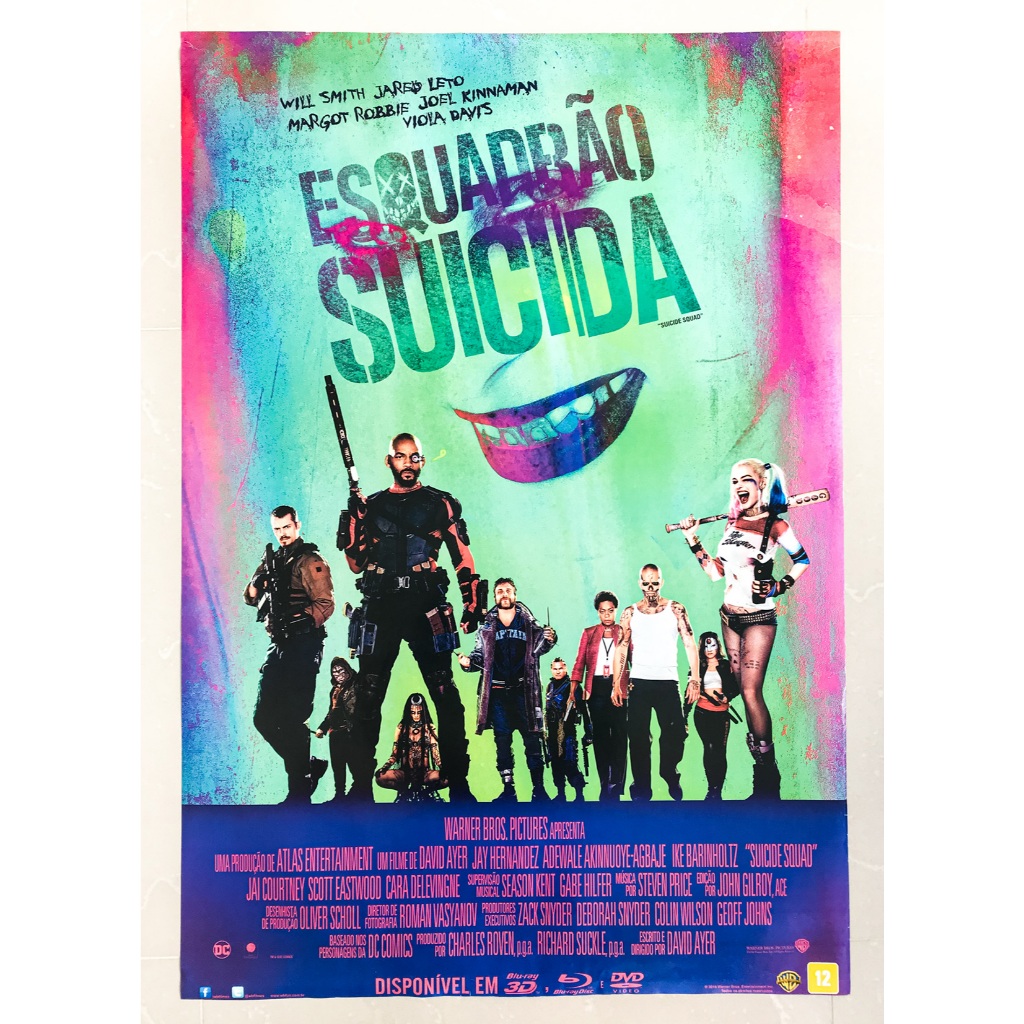 PÔSTER Esquadrão Suicida - Margot Robie - Original de Locadora - 94cm x 64cm - Cartaz Filme - Super-Herói Marvel