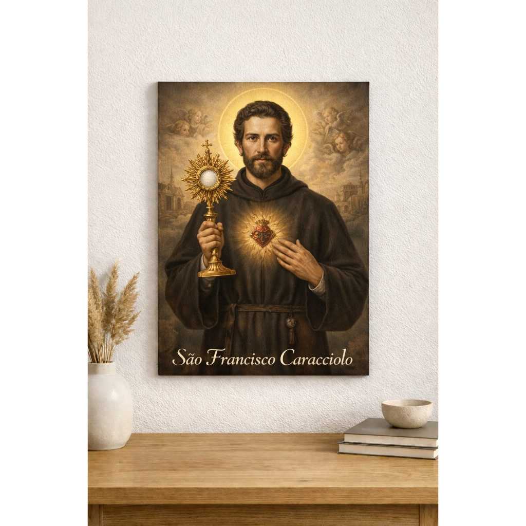 QUADRO DECORATIVO SÃO FRANCISCO CARACCIOLLO ENVIO IMEDIATO