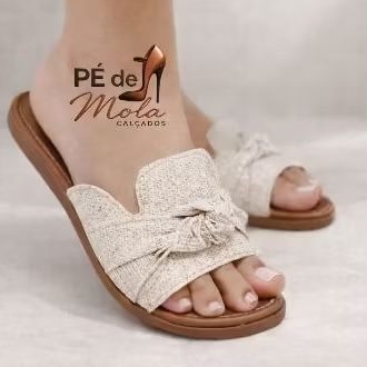 sandálias feminina rasteirinha plaina confortável leve e fácil calça na moda pra voce