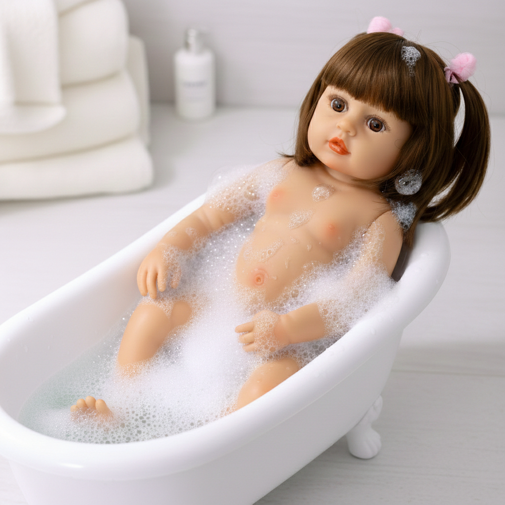 Boneca Reborn Bebê Menina Realista de Silicone Original Girafinha Luxo — foto 6