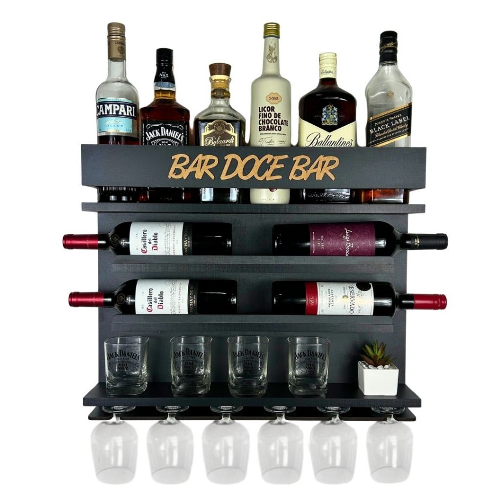 Barzinho de Parede 3 frases e 2 cores Amadeirado e Preto Decoração para casa sala churrasqueira em Oferta na Shopee