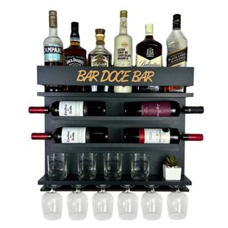 Barzinho de Parede 3 frases e 2 cores Amadeirado e Preto Decoração para casa sala churrasqueira em Oferta na Shopee