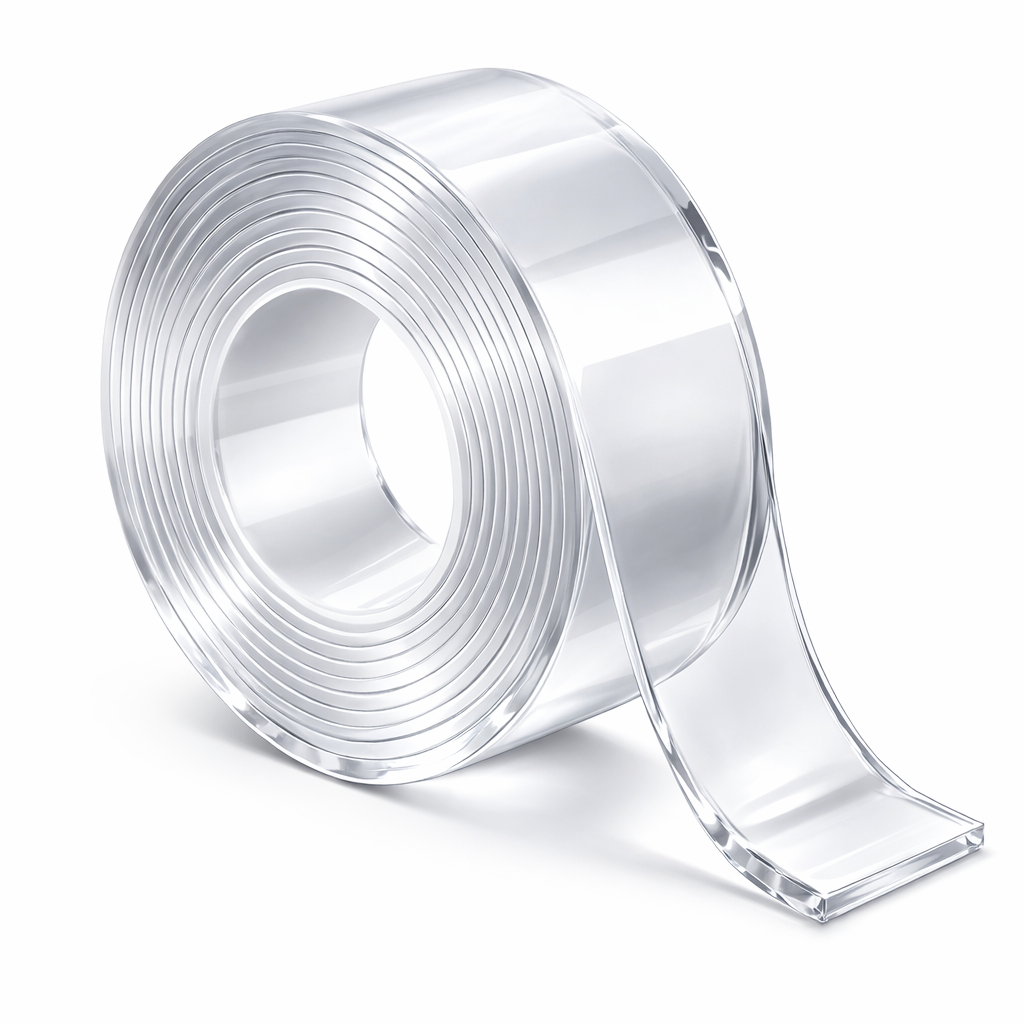 Fita Dupla Face Extra Forte Transparente NanoGel Silicone Mágica Adesiva Cola na Parede Móvel Porta