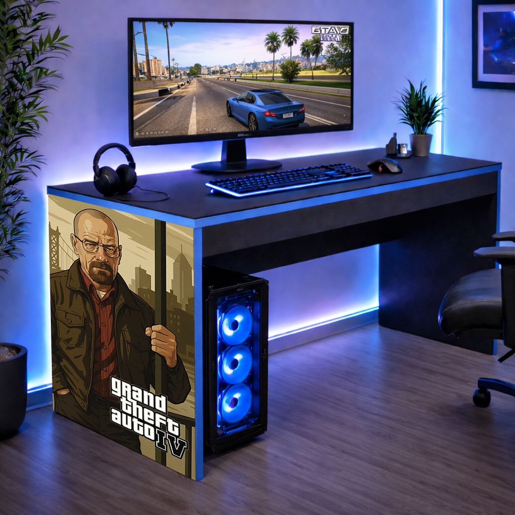 Mesinha Infantil Escrivaninha Mesa Borda AZUL GTA 4 Dr White Breaking Bad Achadinho Shopee
