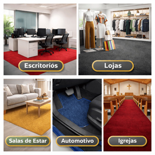 Kit com 1m² - Carpete Forração Ecoloop Canelado Igreja, Feiras e Eventos, Residencial em Oferta na Shopee