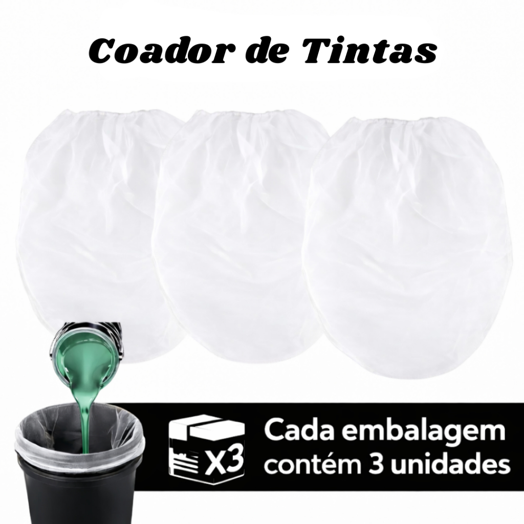 Filtro Coador De Tintas Airless C/3 Peneiras 190 Microns Reutilizáveis Vonder Mpa120 Nauber Stone Hammer Graco Menegotti