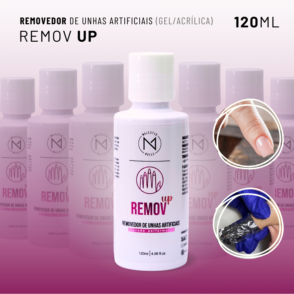 REMOVEDOR de Alongamento de unha GEL/ACRÍLICA, esmalte em gel | 120ml | Majestic Nails em Oferta na Shopee