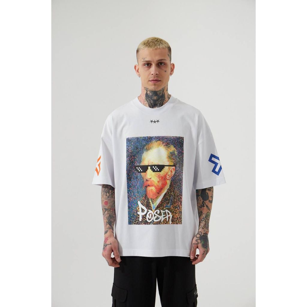 Camiseta Oversized Arte Clássica Street Aftersoul Unissex Plus Size P ao G5 100% Algodão