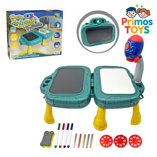 Mesa Projetora e Lousa Infantil 2 em 1 Foguete Azul | Kit Desenho e Pintura