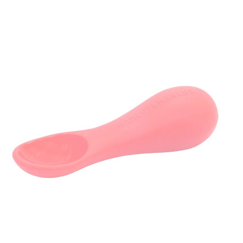Colher de Treinamento Marcus & Marcus em Silicone (12M+) Rosa Alimentação bebe introdução Alimentar