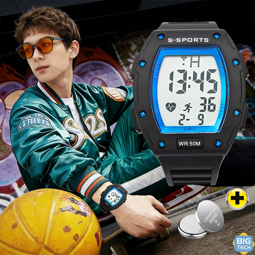 Relógio Masculino Digital À Prova D 'Água Esportivo De Pulso Eletrônico Luminoso Original Cronômetro em Oferta na Shopee