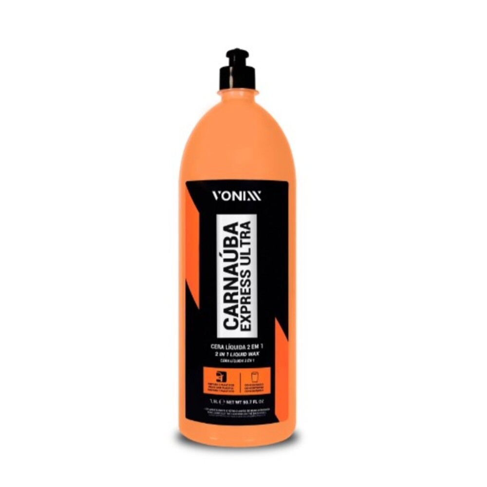 CERA LÍQUIDA CARNAÚBA EXPRESS ULTRA 1,5L IDEAL PARA ENCERAMENTO DA PINTURA E CUIDADOS COM PLÁSTICOS 2011003 - VONIXX