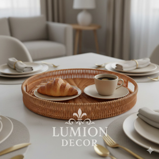 Bandeja Vime Luxo Redonda Premium, Ideal Para Servir Café, Doces E Decorar Com Elegância em Oferta na Shopee